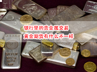 【安东环球】银行里的贵金属交易和黄金期货有什么不一样？